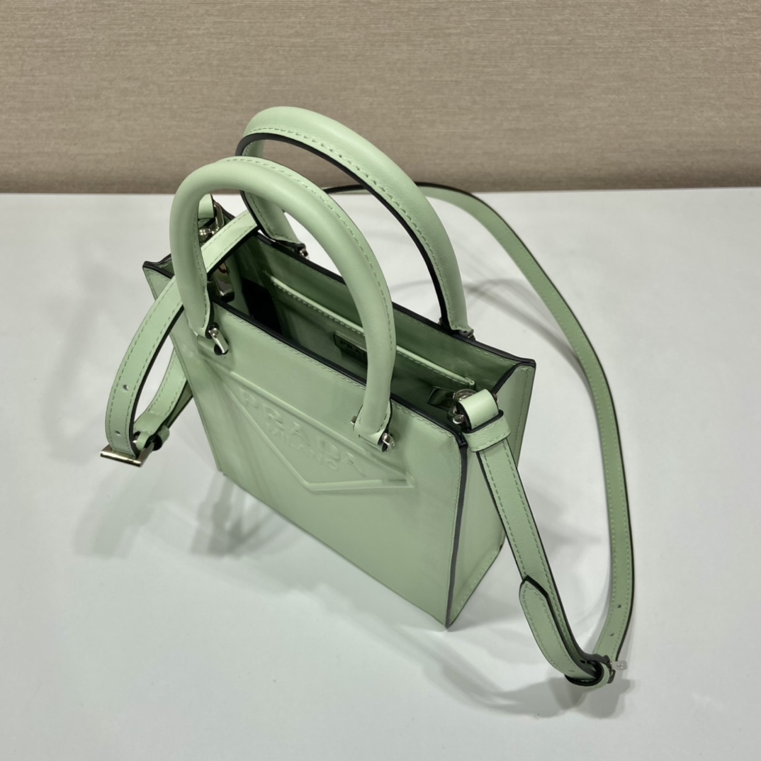 Pra*a small saffiano leather handbag