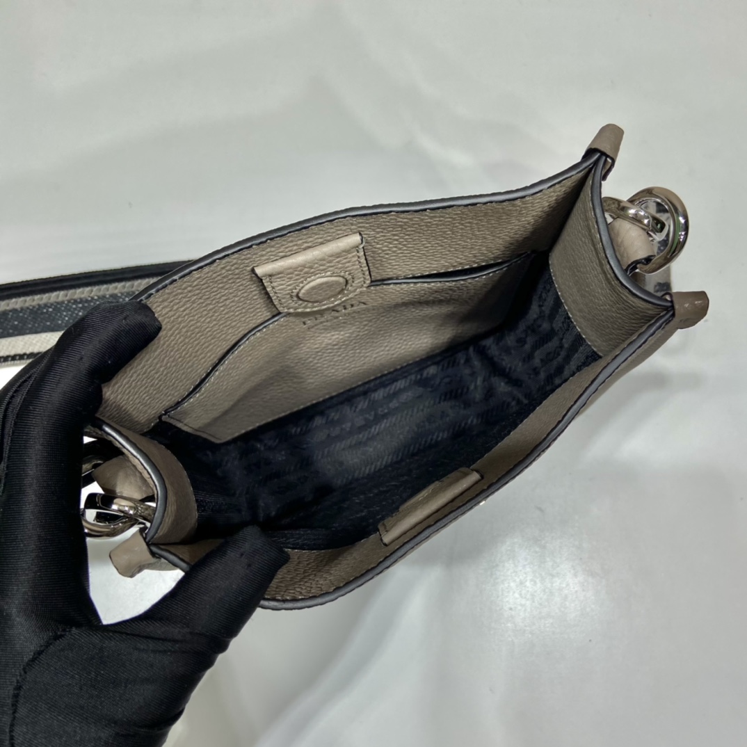 Pra*a leather mini shoulder bag