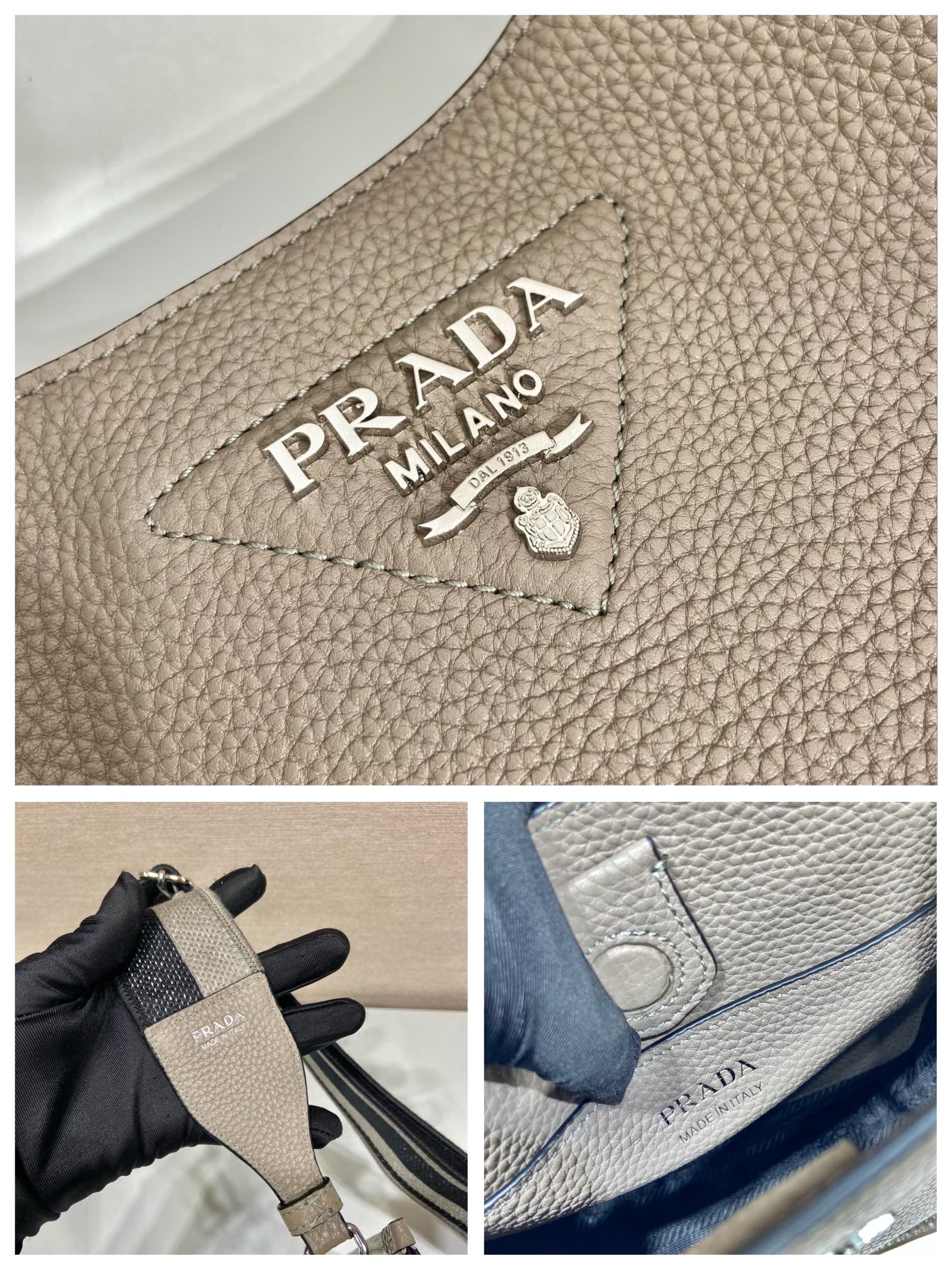 Pra*a leather mini shoulder bag