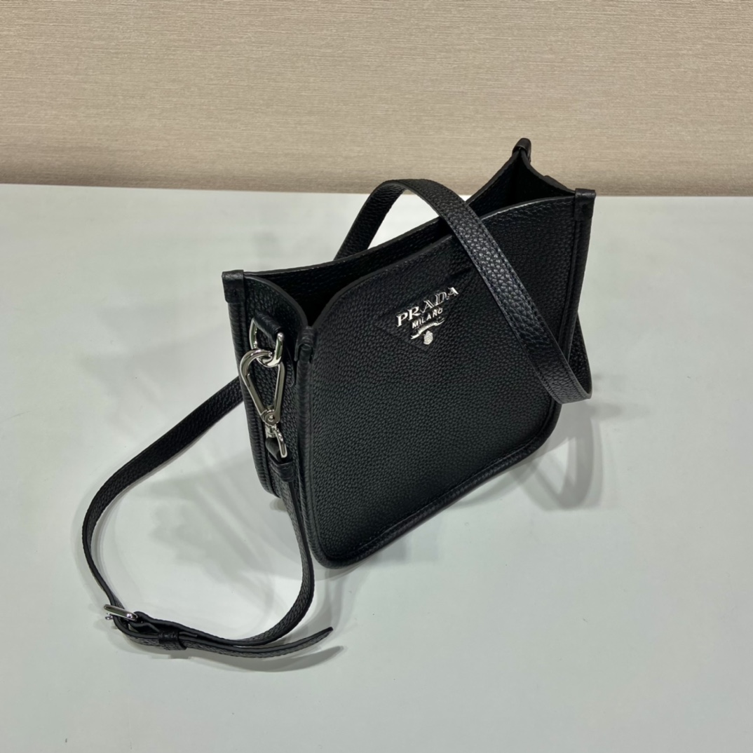 Pra*a leather mini shoulder bag
