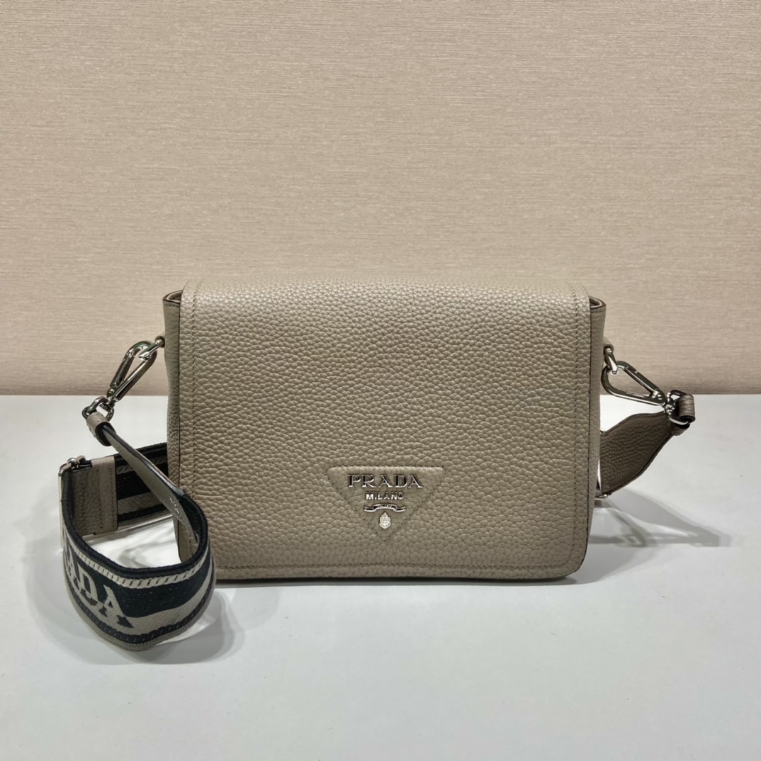 Pra*a leather shoulder bag