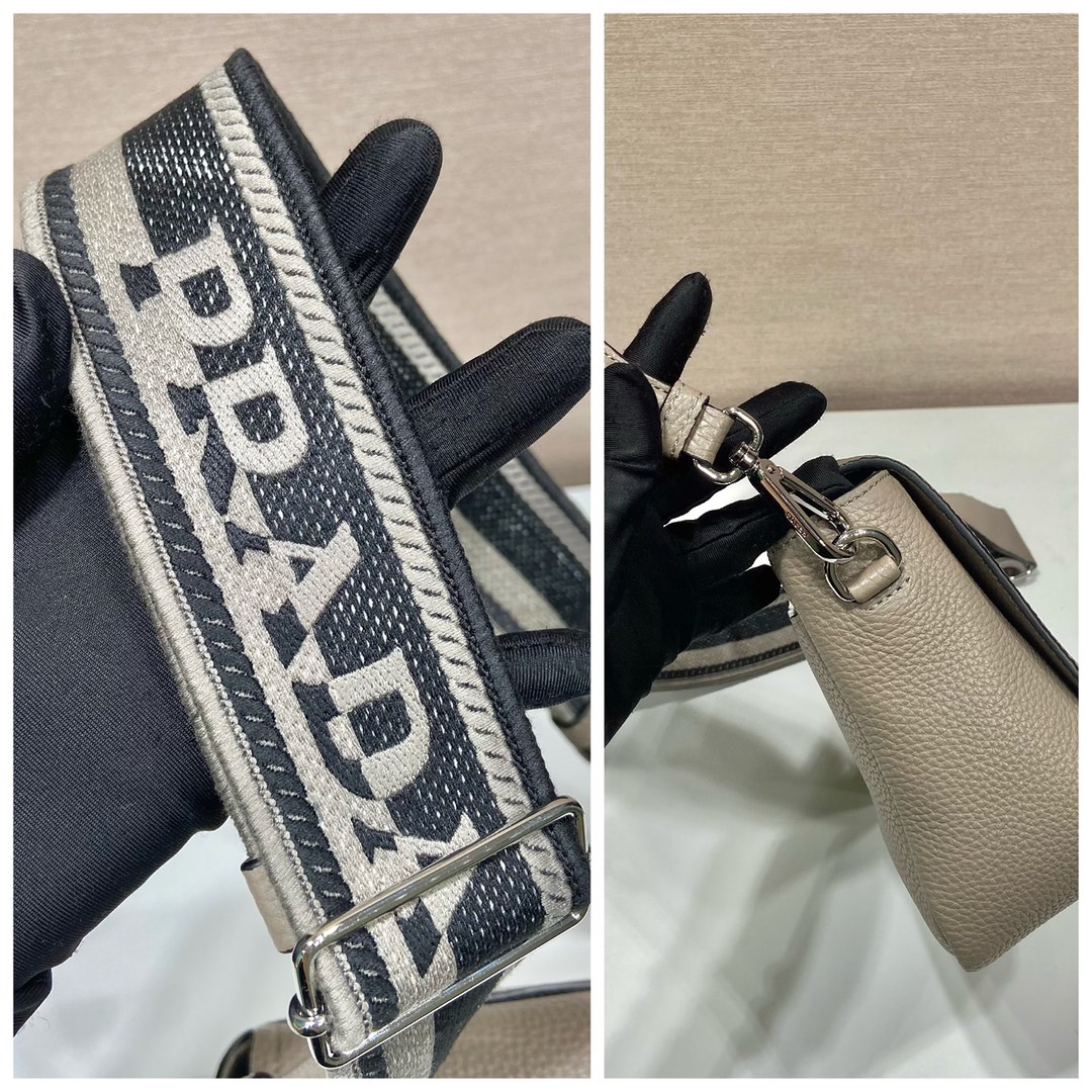 Pra*a leather shoulder bag