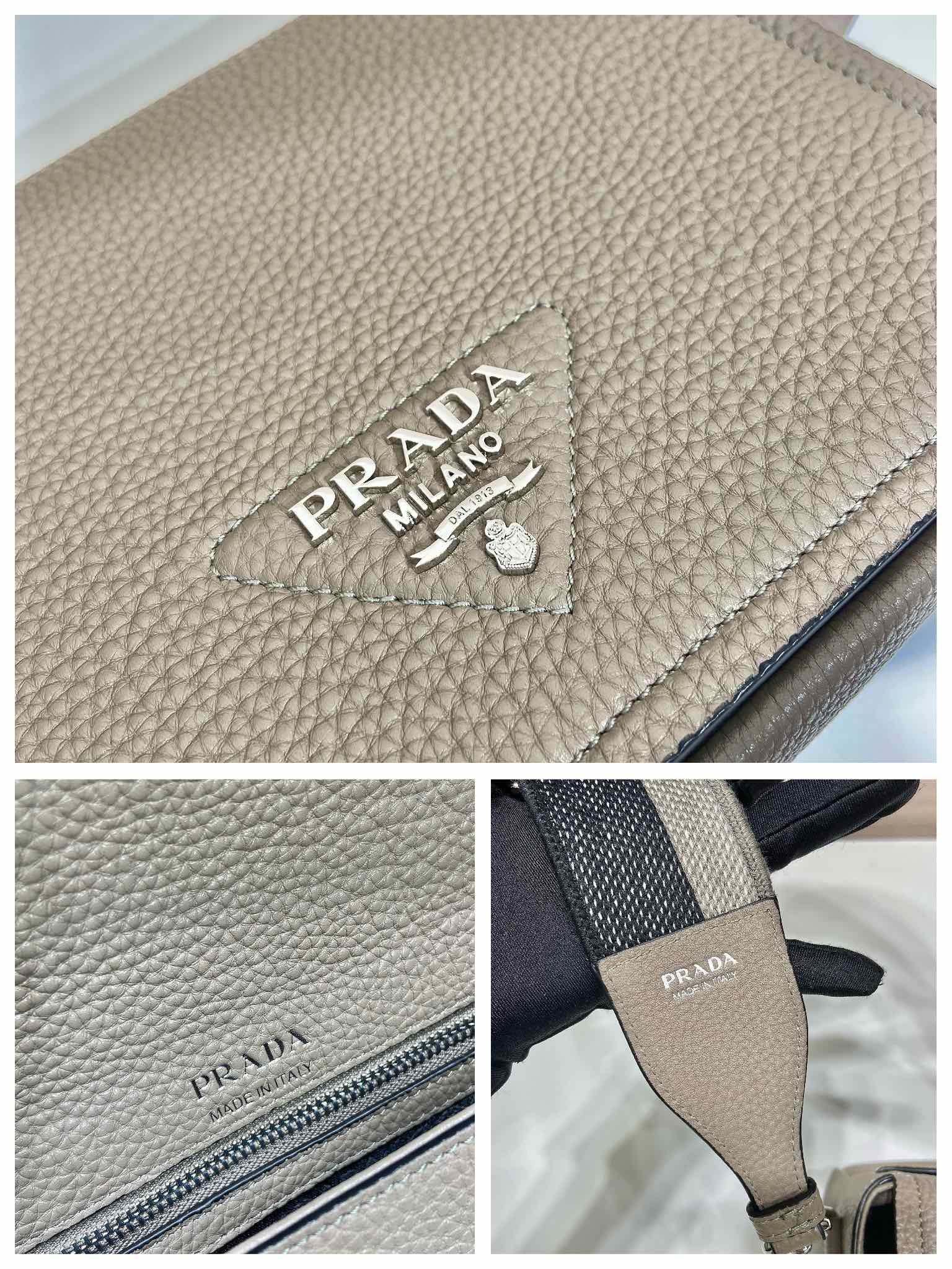 Pra*a leather shoulder bag
