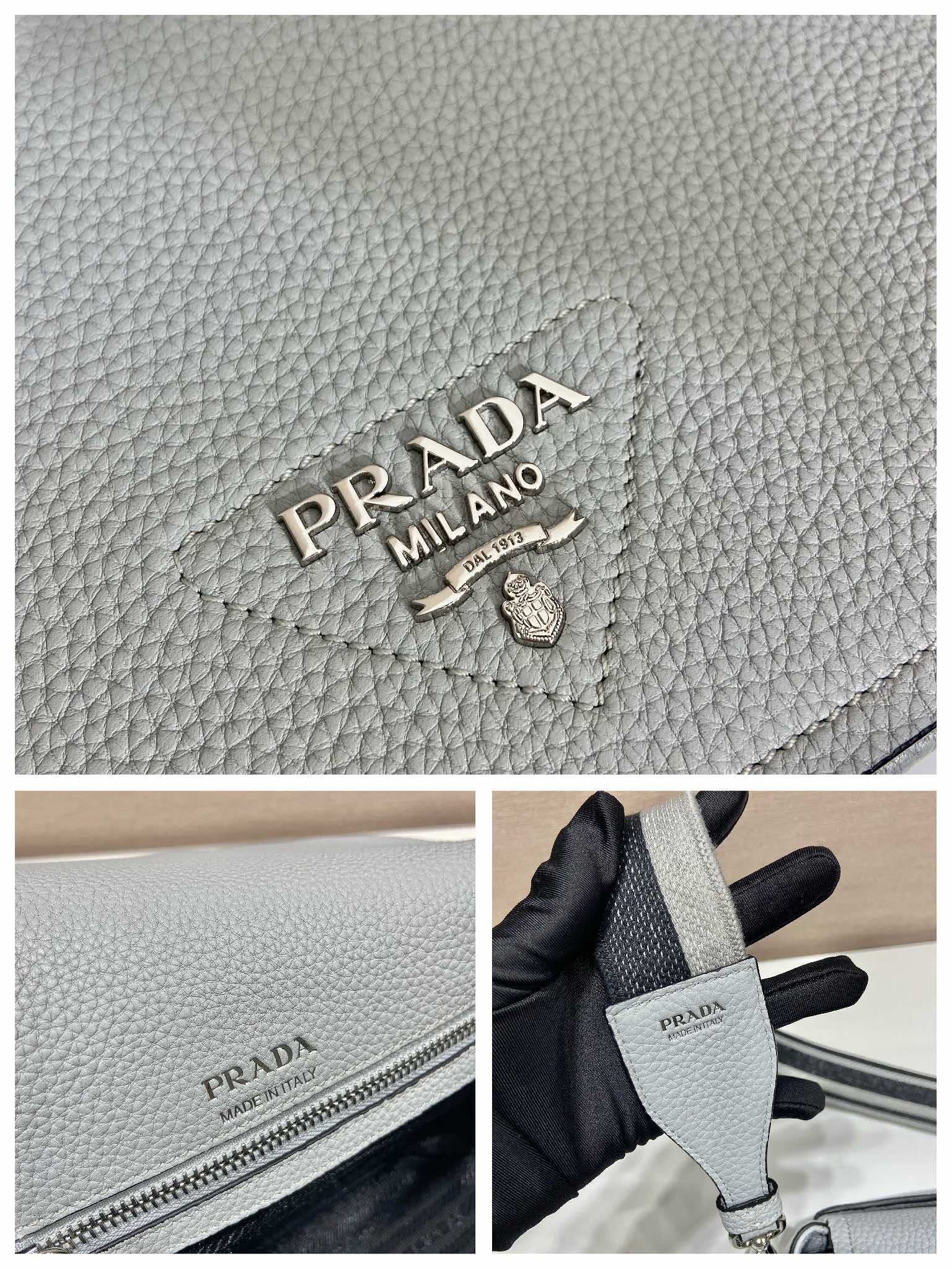 Pra*a leather shoulder bag