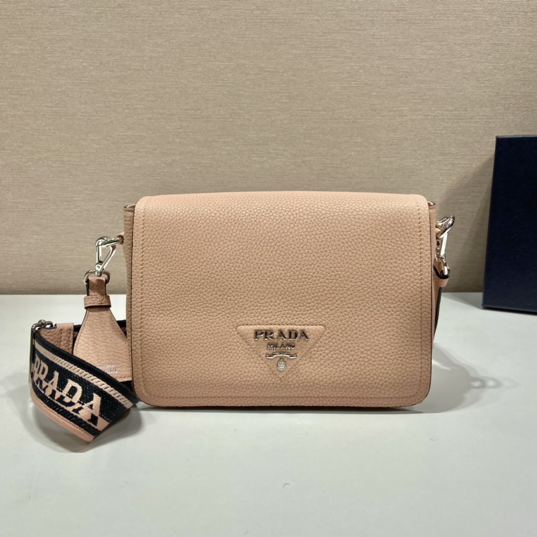 Pra*a leather shoulder bag