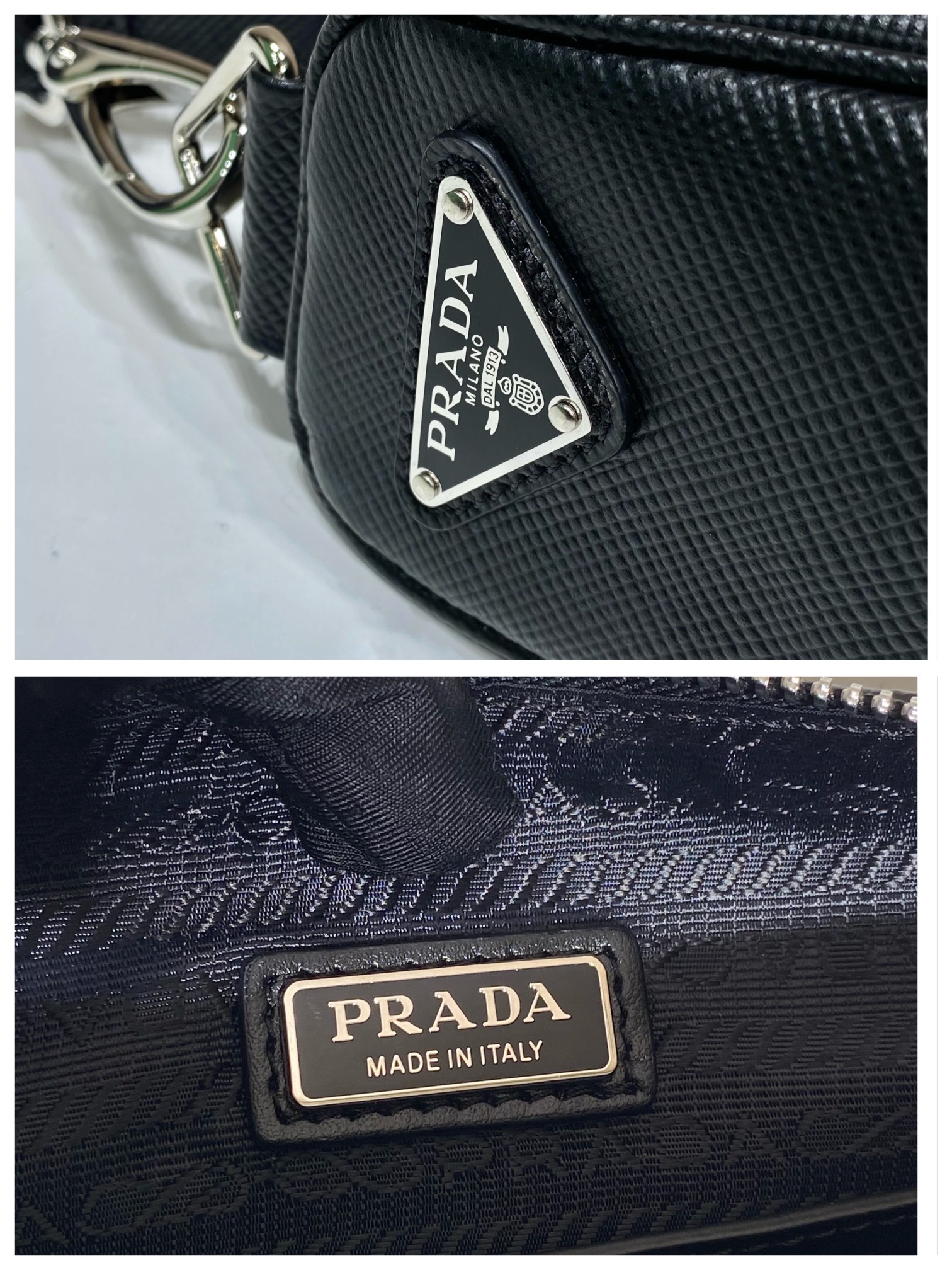 saffiano Pra*a triangle bag