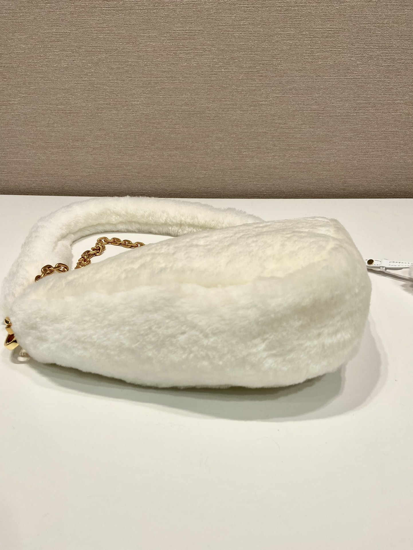 Pra*a shearling mini-bag