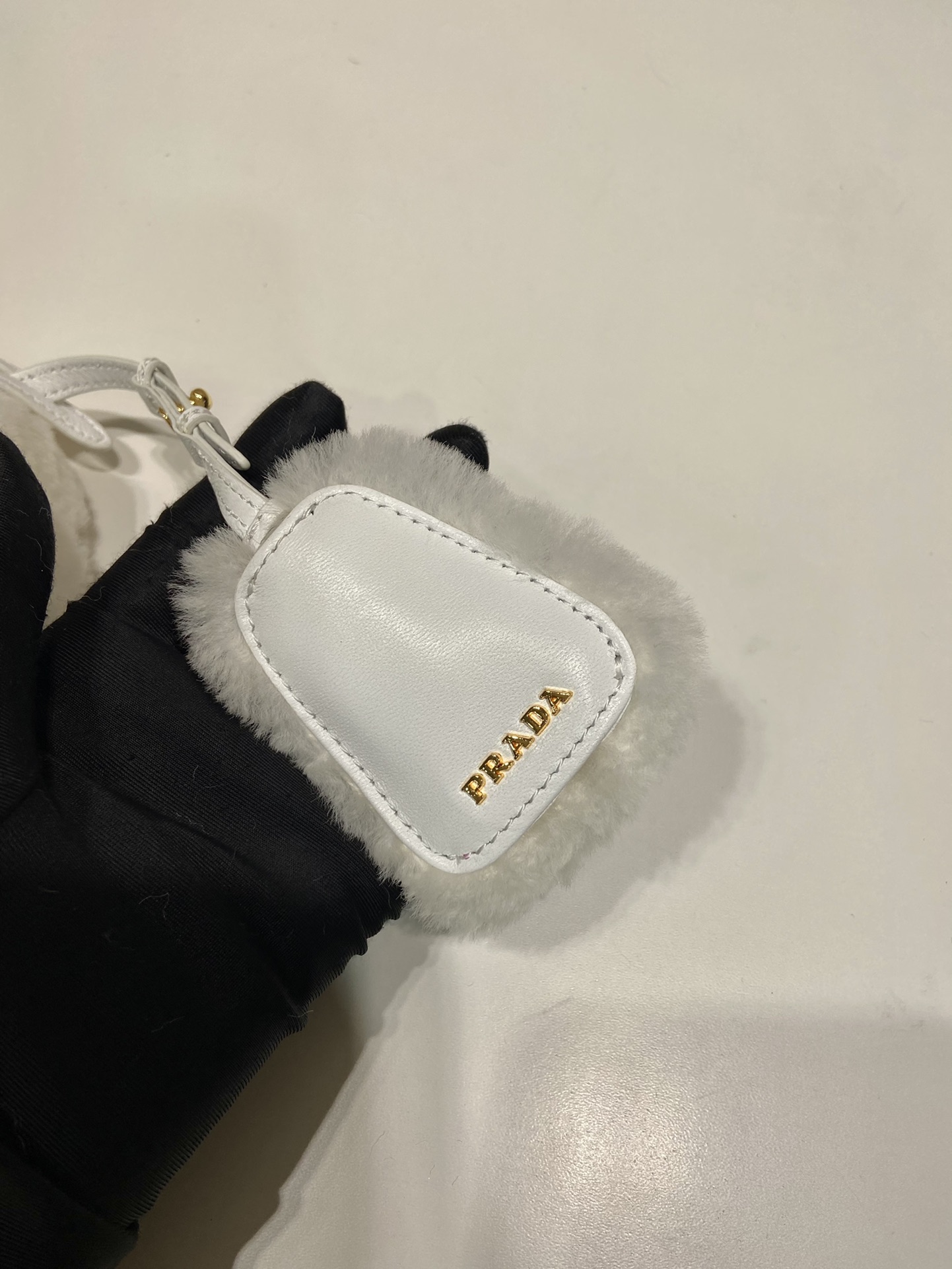 Pra*a shearling mini-bag