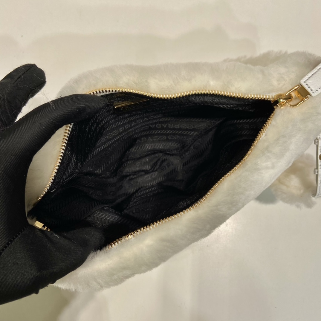 Pra*a shearling mini-bag