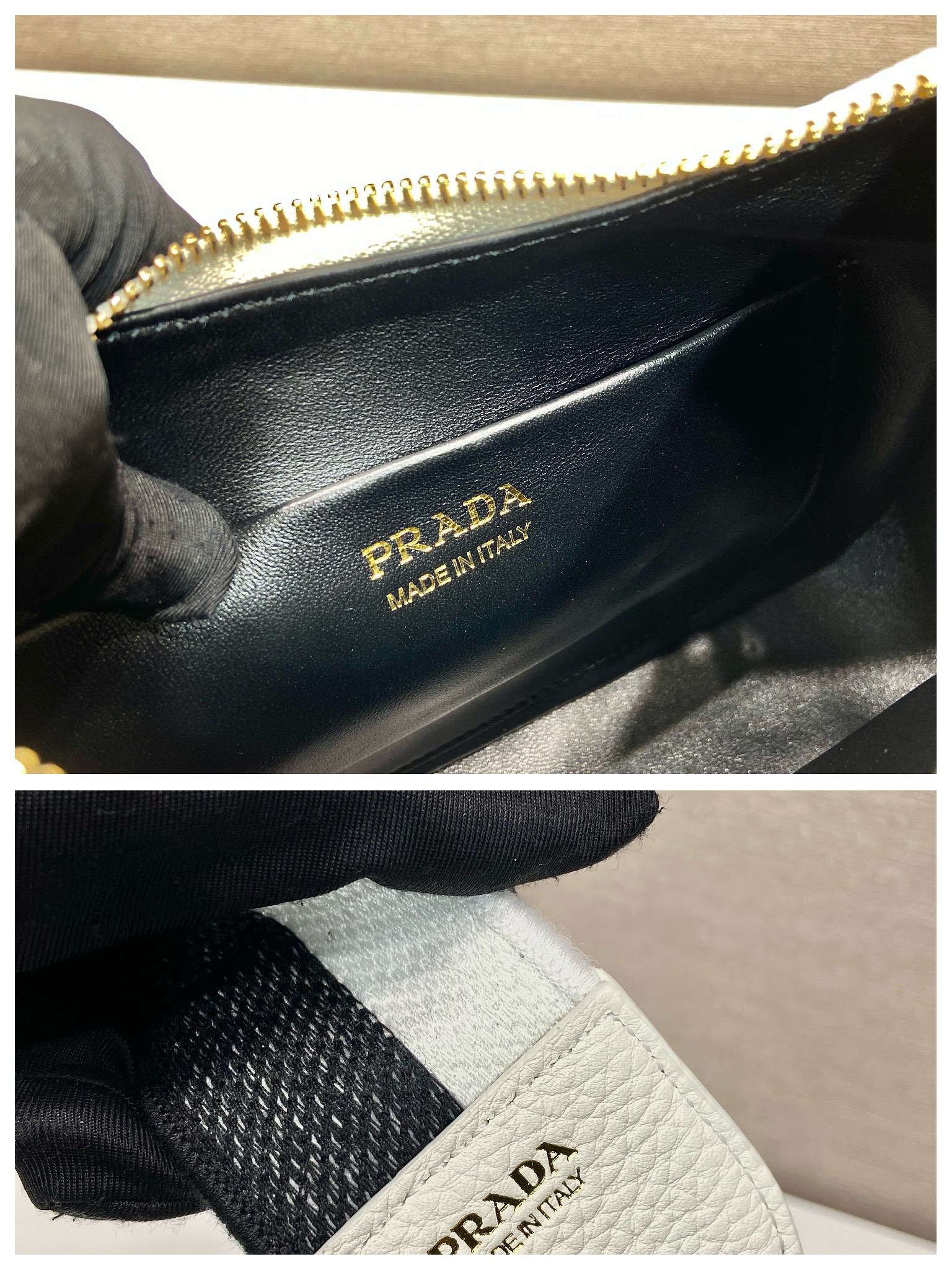 Pra*a leather shoulder bag