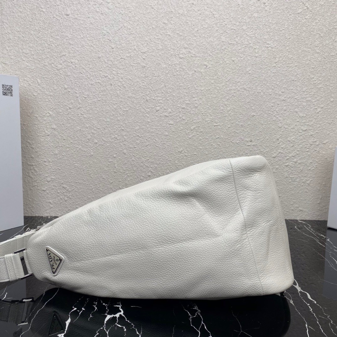 large leather Pra*a triangle bag