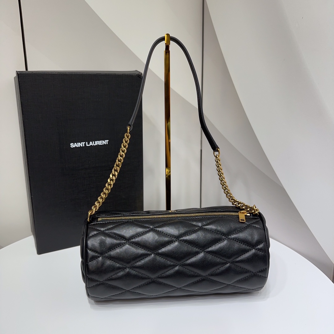 YSL SADE SMALL TUBE BAG IN QUILTED LAMBSKIN