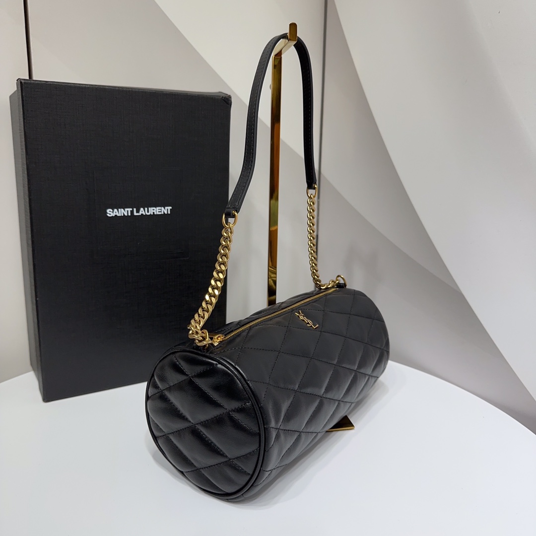 YSL SADE SMALL TUBE BAG IN QUILTED LAMBSKIN