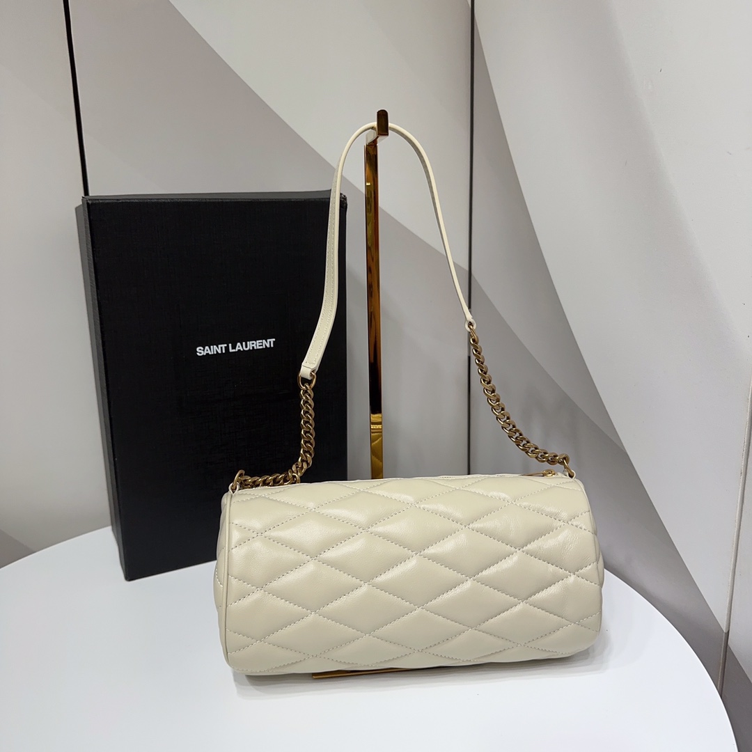 YSL SADE SMALL TUBE BAG IN QUILTED LAMBSKIN