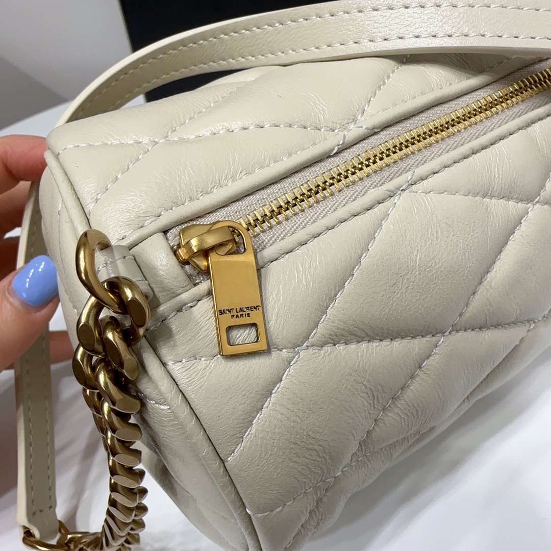 YSL SADE SMALL TUBE BAG IN QUILTED LAMBSKIN