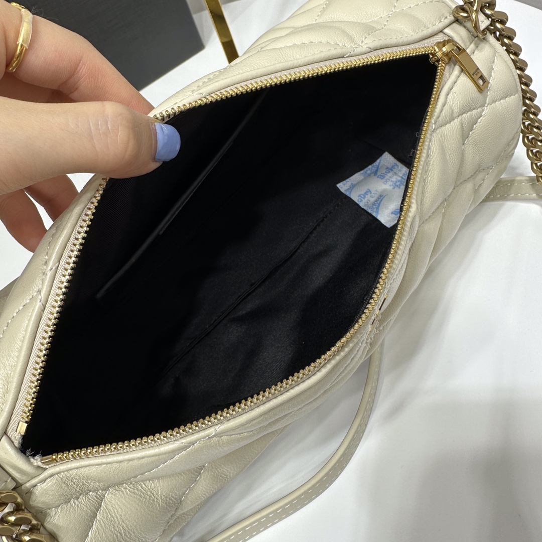 YSL SADE SMALL TUBE BAG IN QUILTED LAMBSKIN
