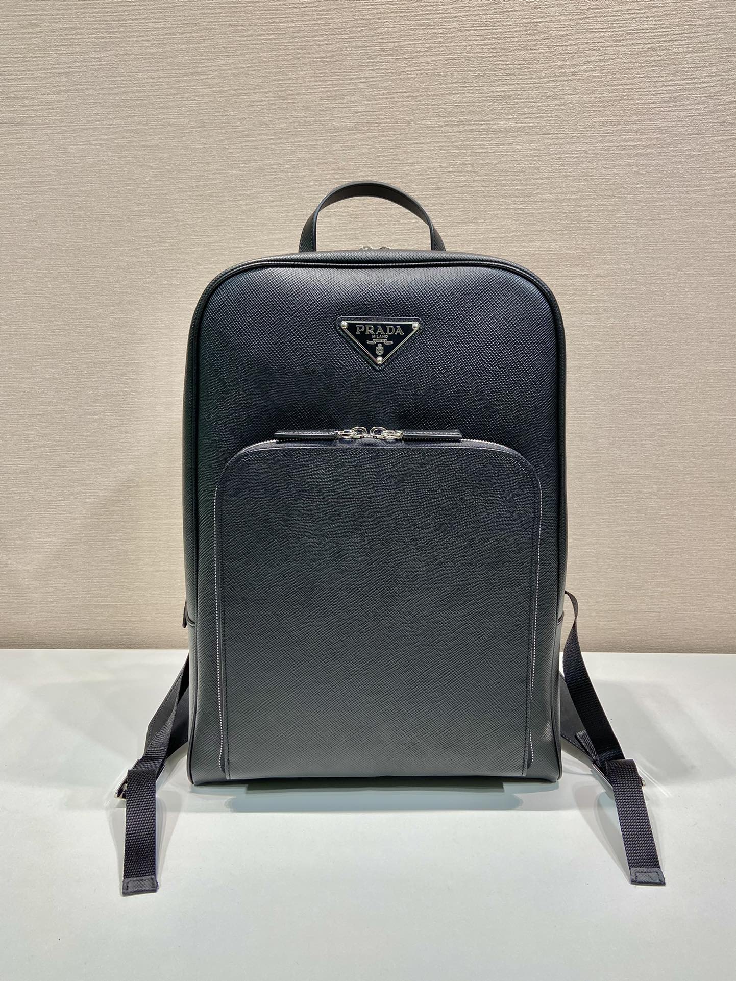 Pra*a saffiano leather backpack