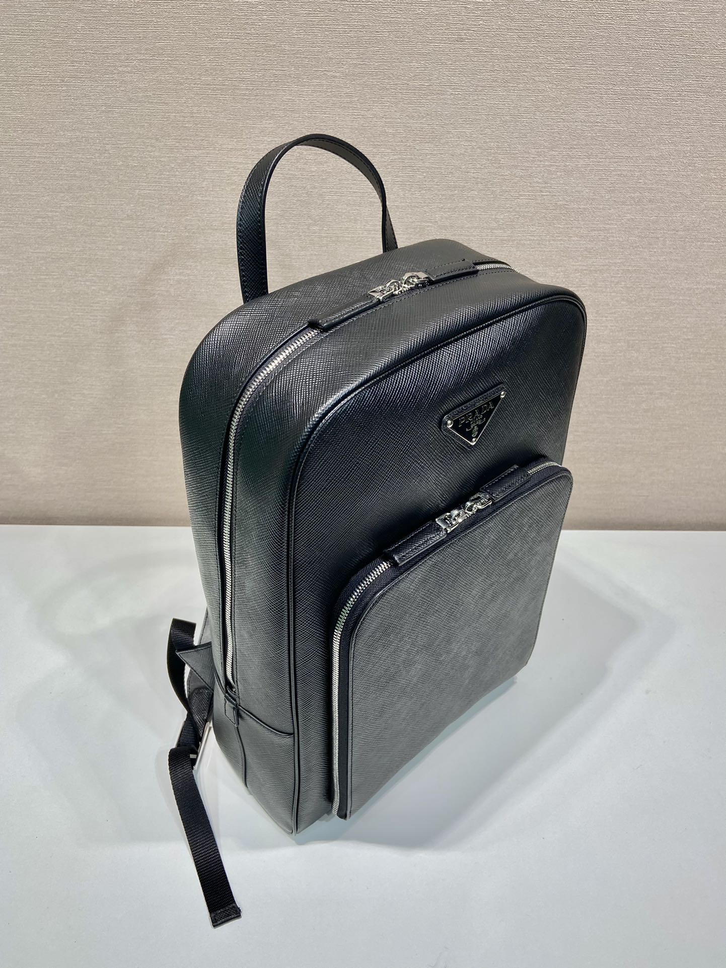 Pra*a saffiano leather backpack