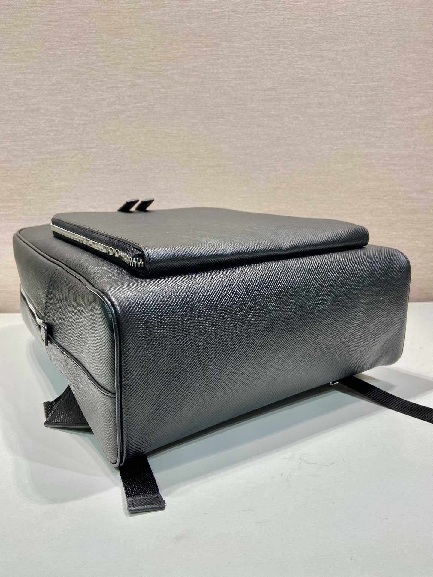 Pra*a saffiano leather backpack