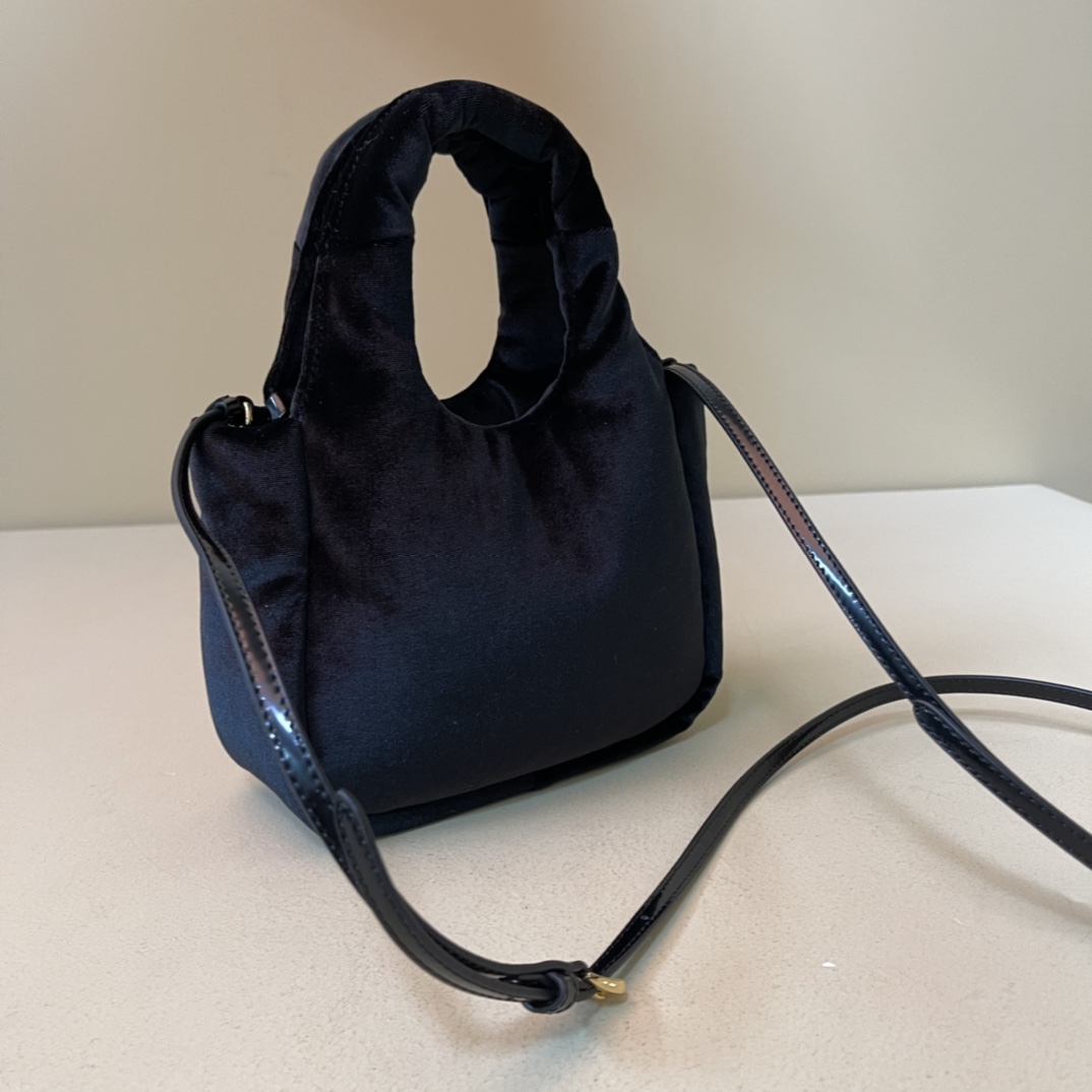 Pra*a padded velvet mini handbag