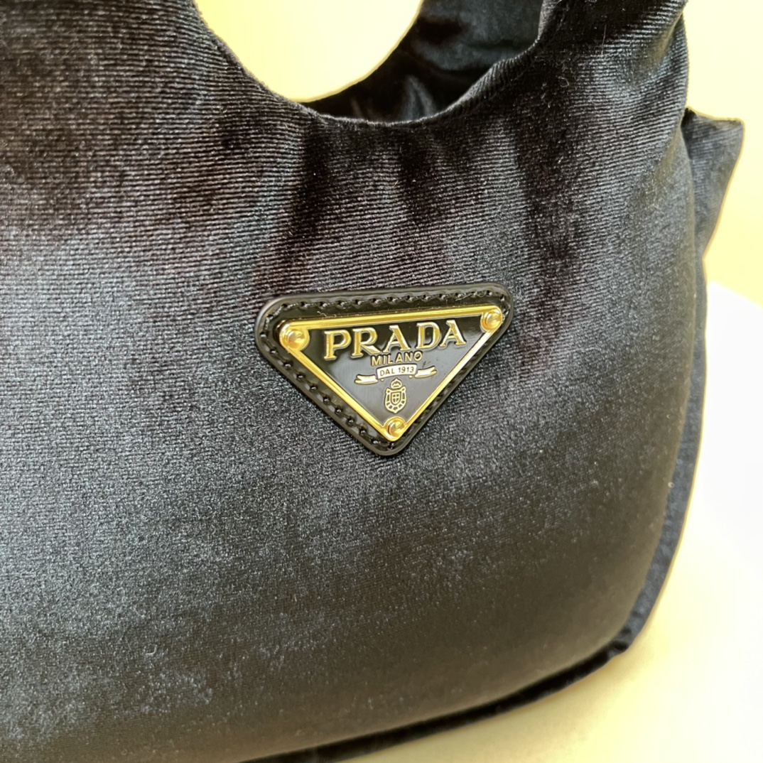 Pra*a padded velvet mini handbag