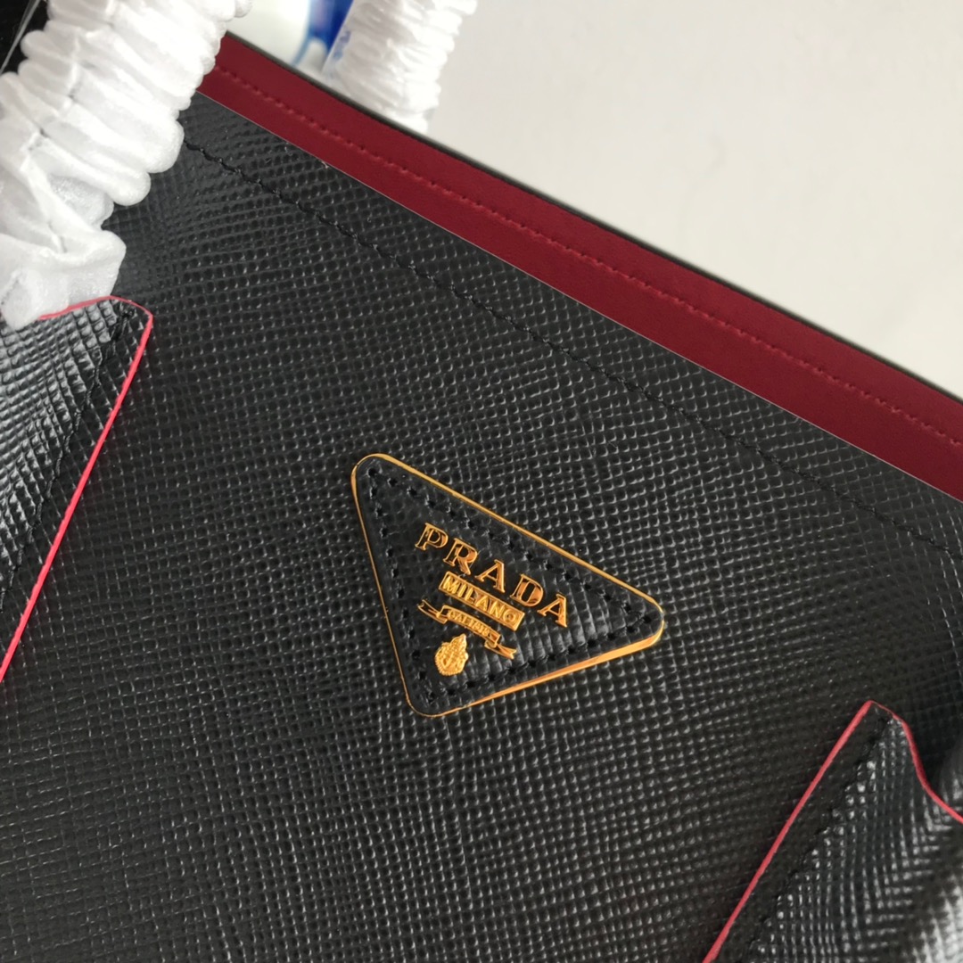 Pra*a medium saffiano leather double Pra*a bag