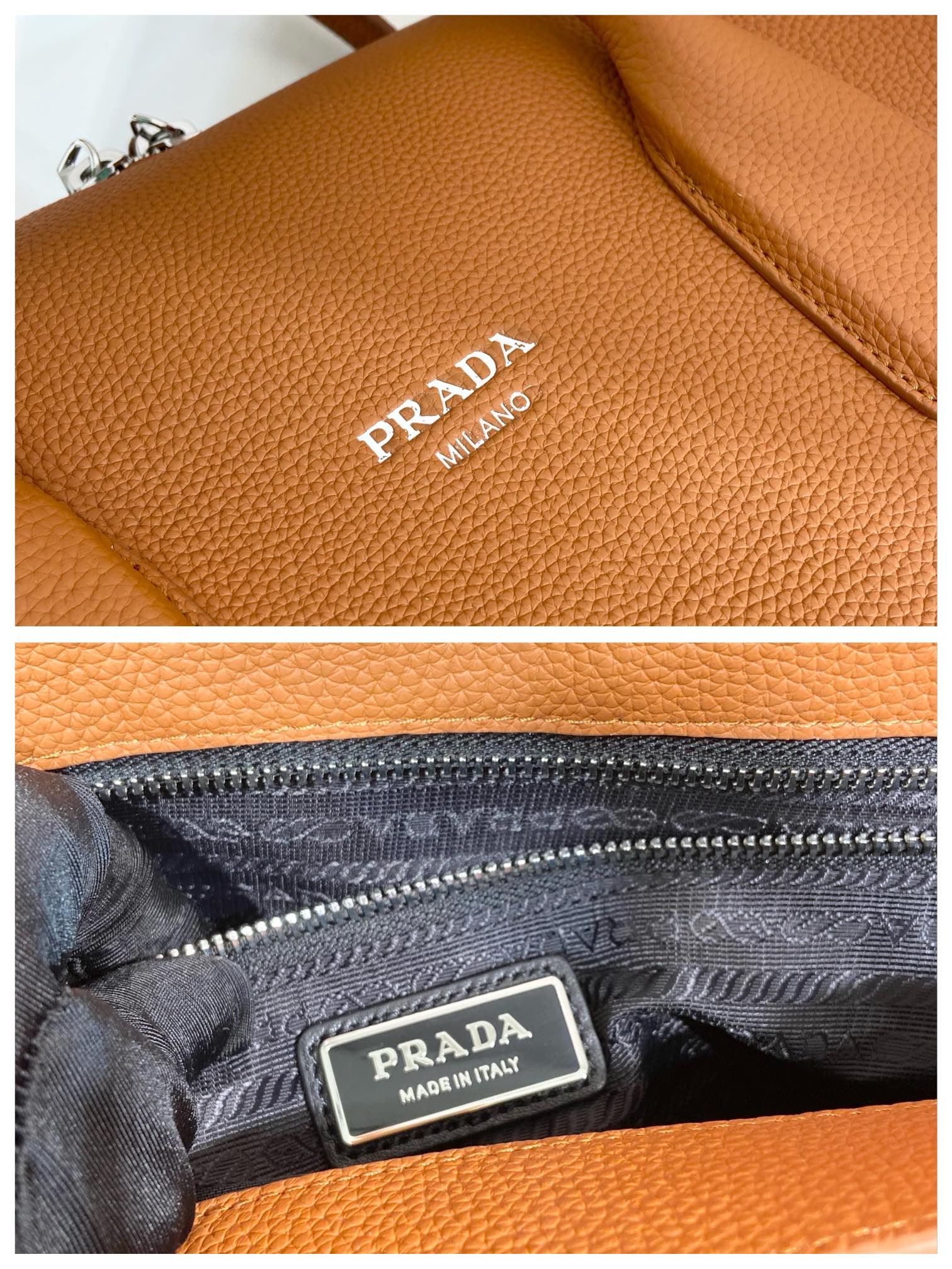 Pra*a leather travel bag