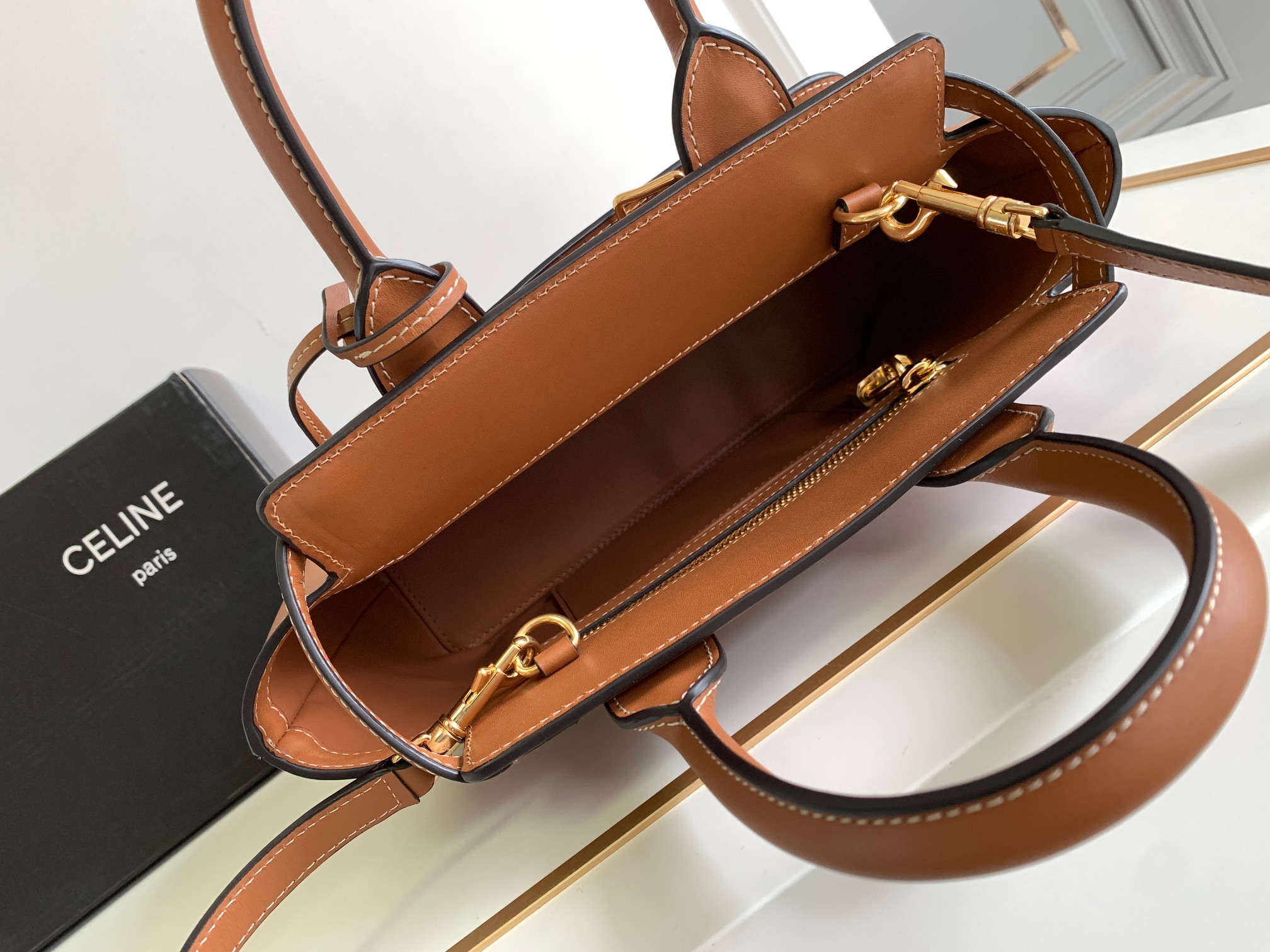 Ce**e teen Ce**e conti bag in natural calfskin