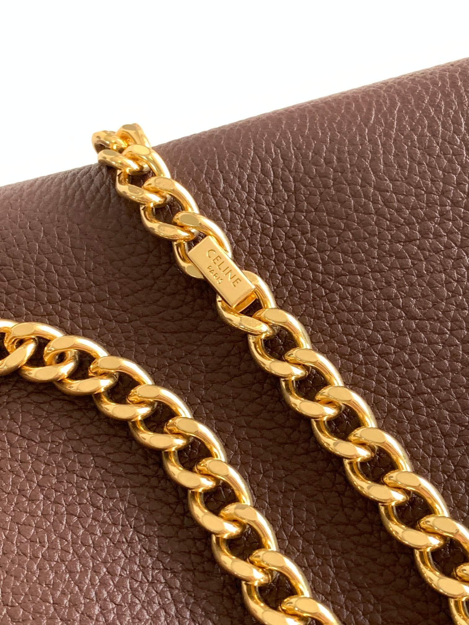 ce**e medium newspaper bag in S*pple calfskin chestnut