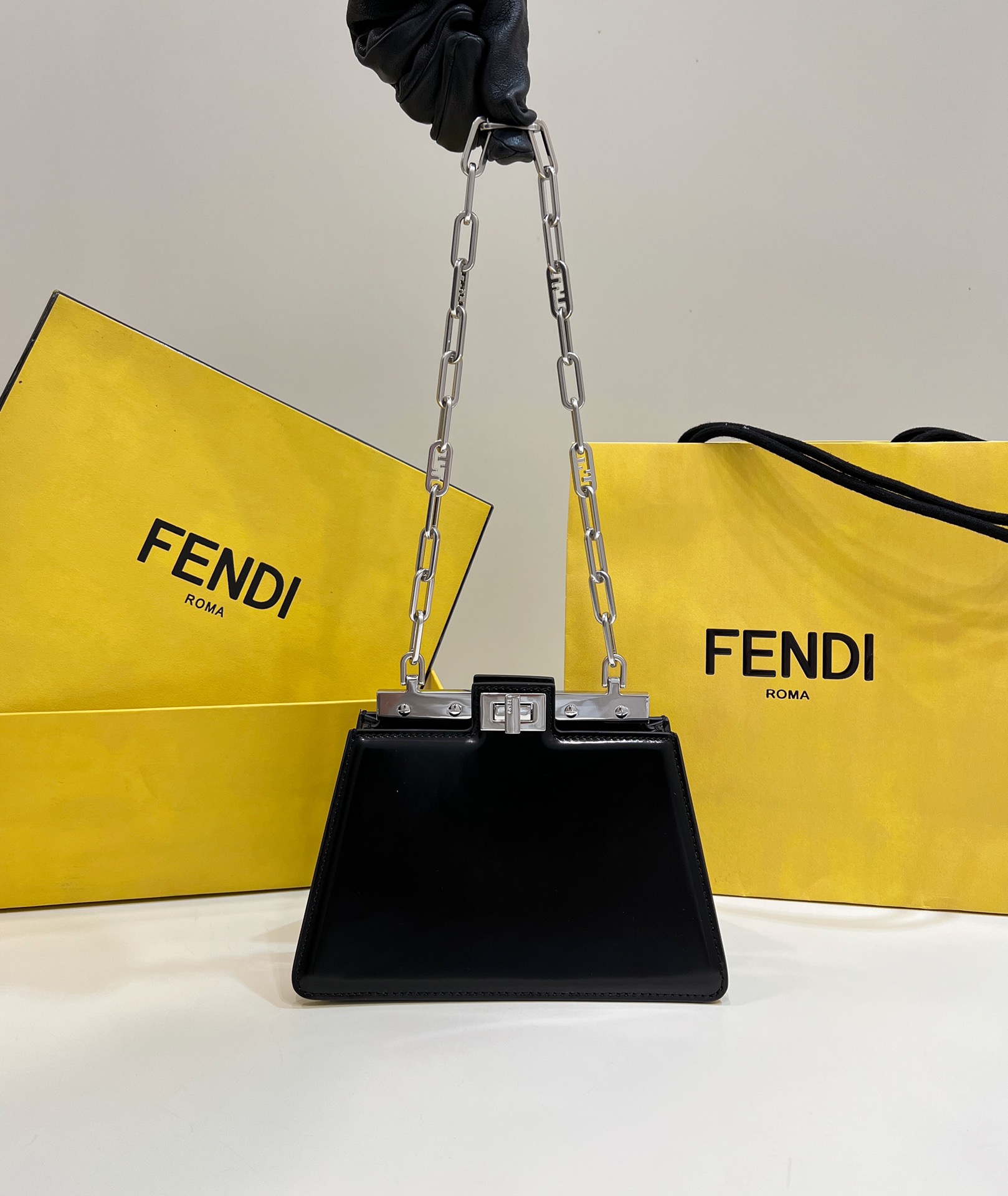 F**di peekaboo cut petite bag
