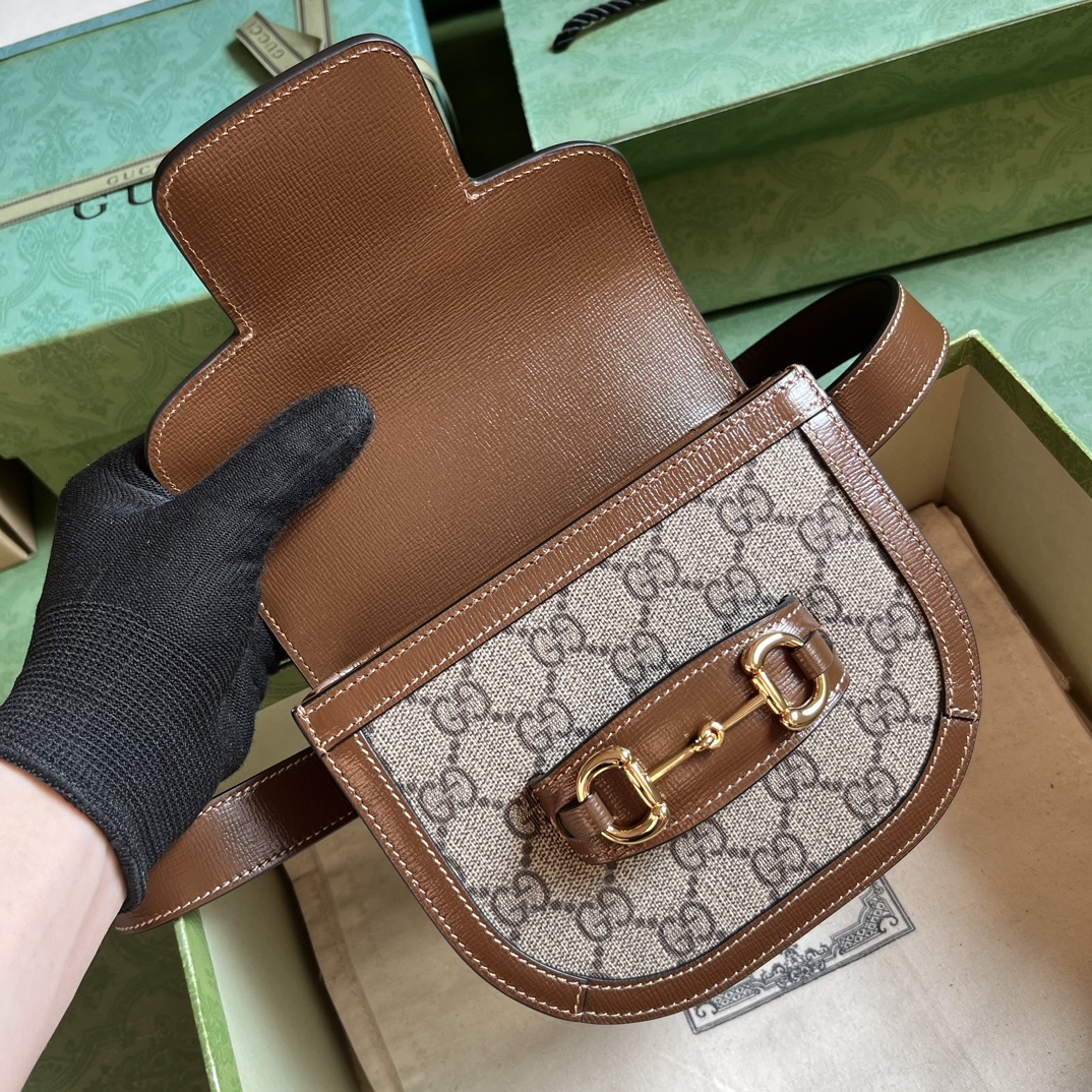 G*u*i horsebit 1955 rounded belt bag