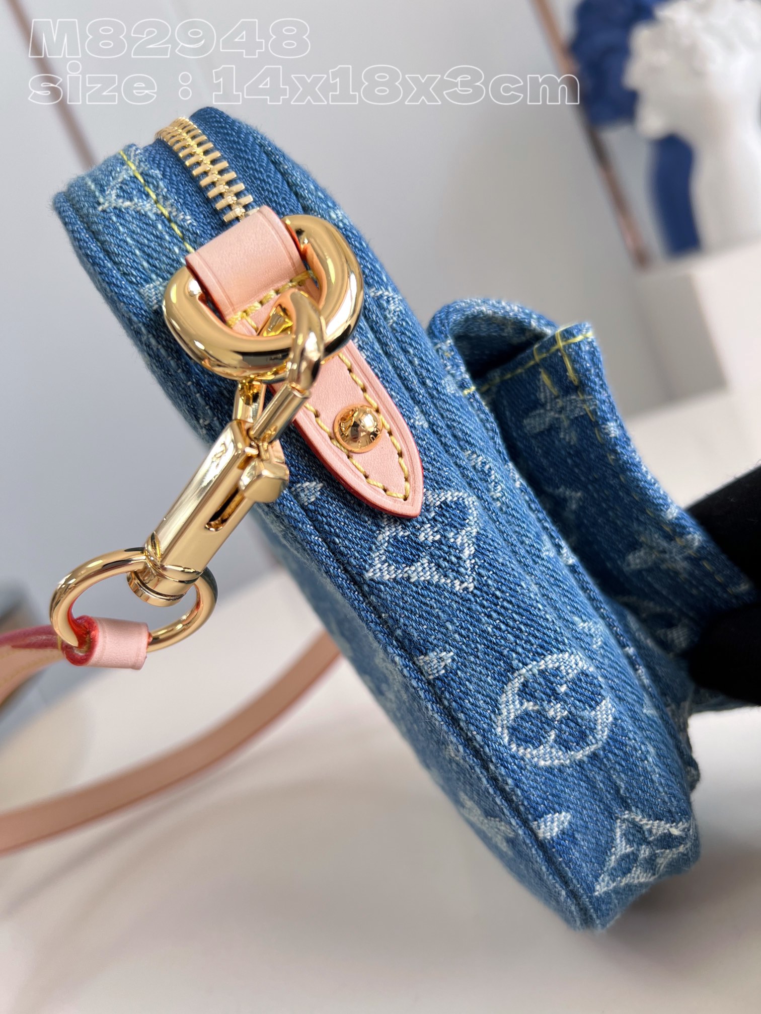 l**is V*t*n fairfax pochette monogram denim