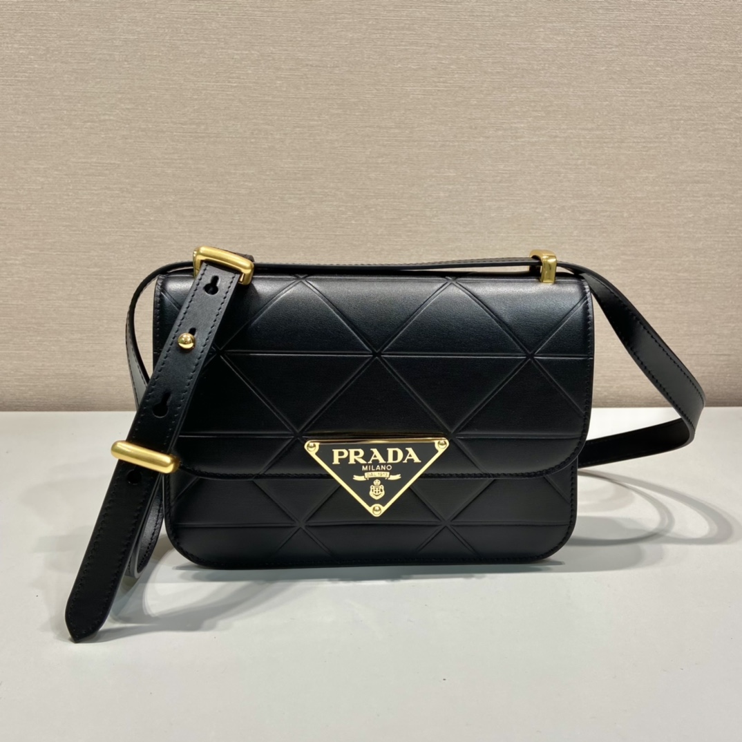 Pra*a saffiano leather shoulder bag