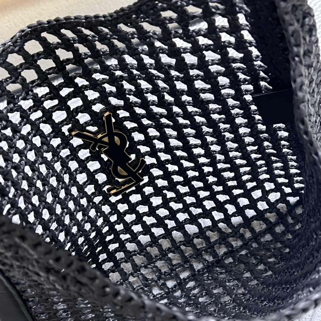 YSL OXALIS BAG IN RAFFIA MACRAMÉ