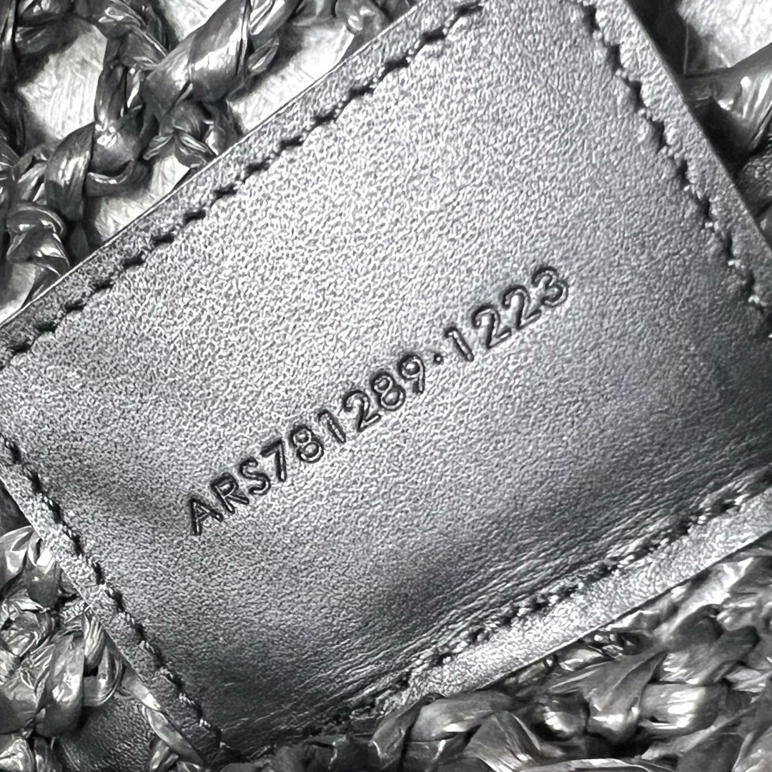 YSL OXALIS BAG IN RAFFIA MACRAMÉ