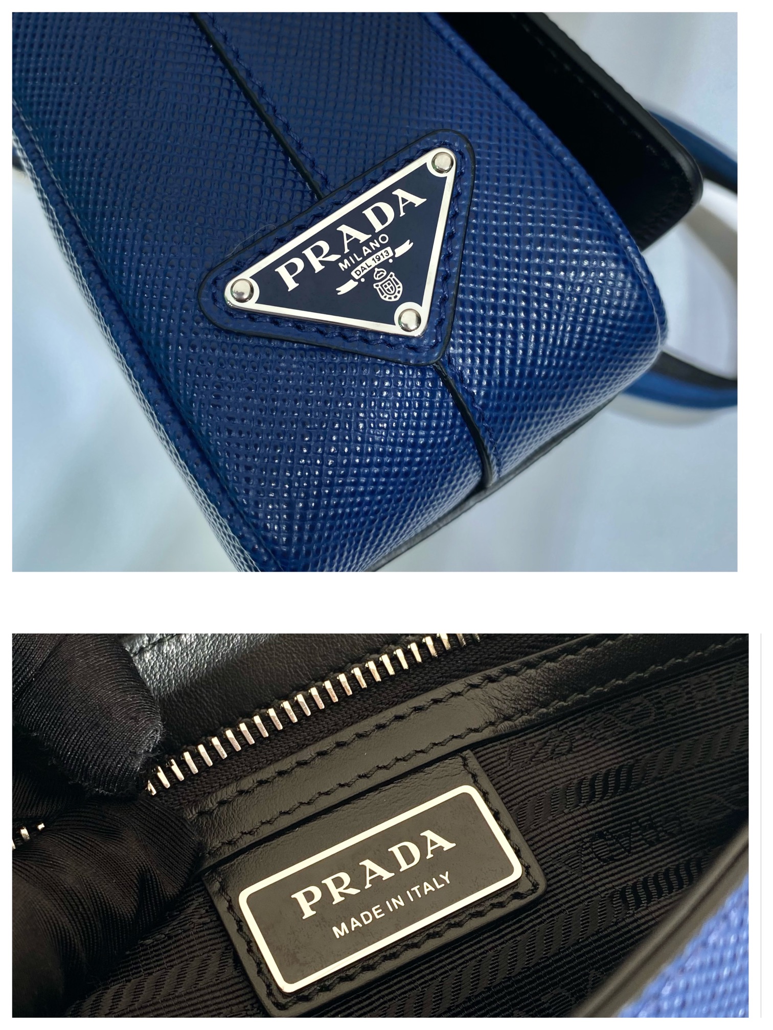 Pra*a saffiano leather shoulder bag