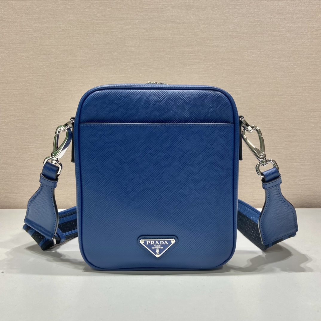 Pra*a saffiano leather shoulder bag