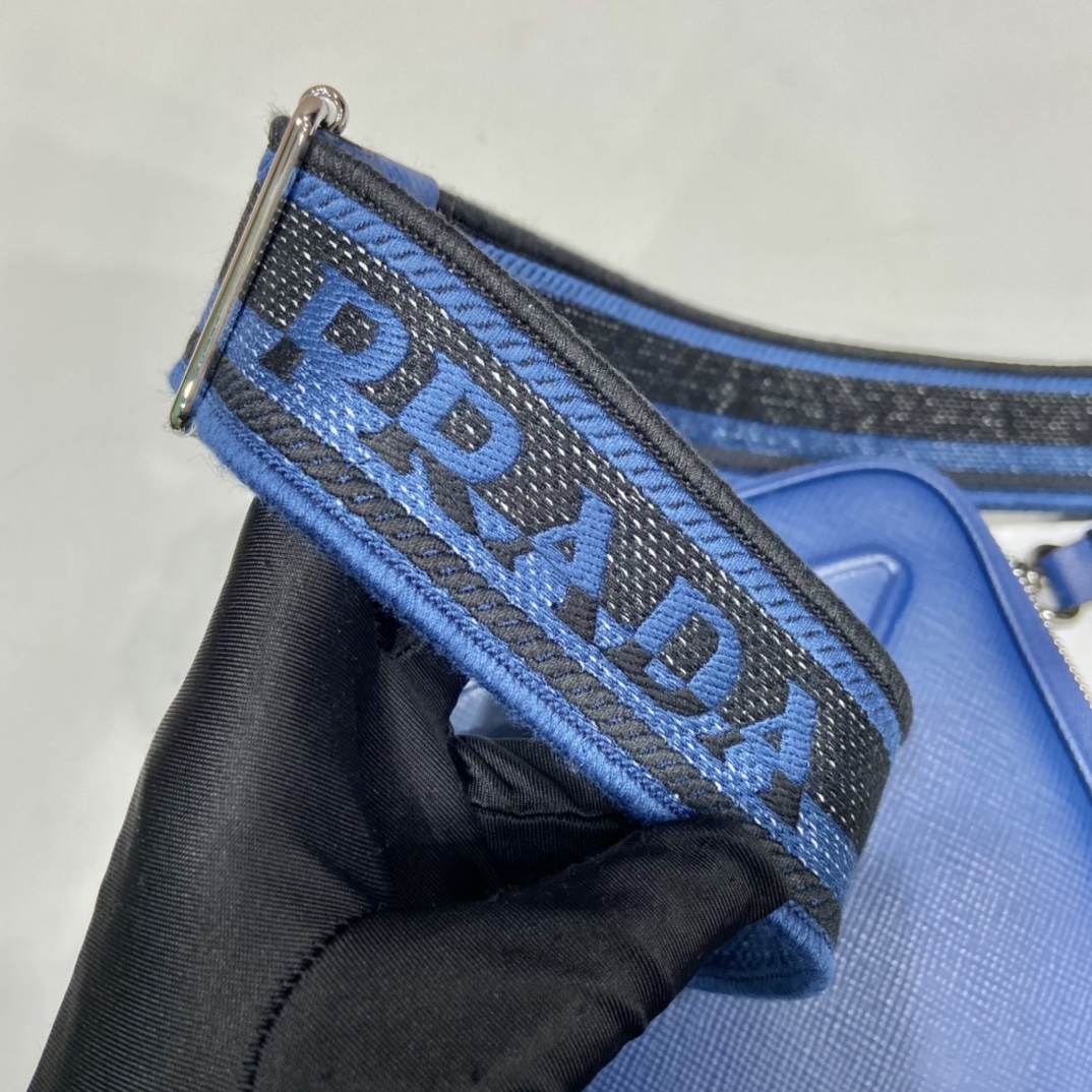 Pra*a saffiano leather shoulder bag