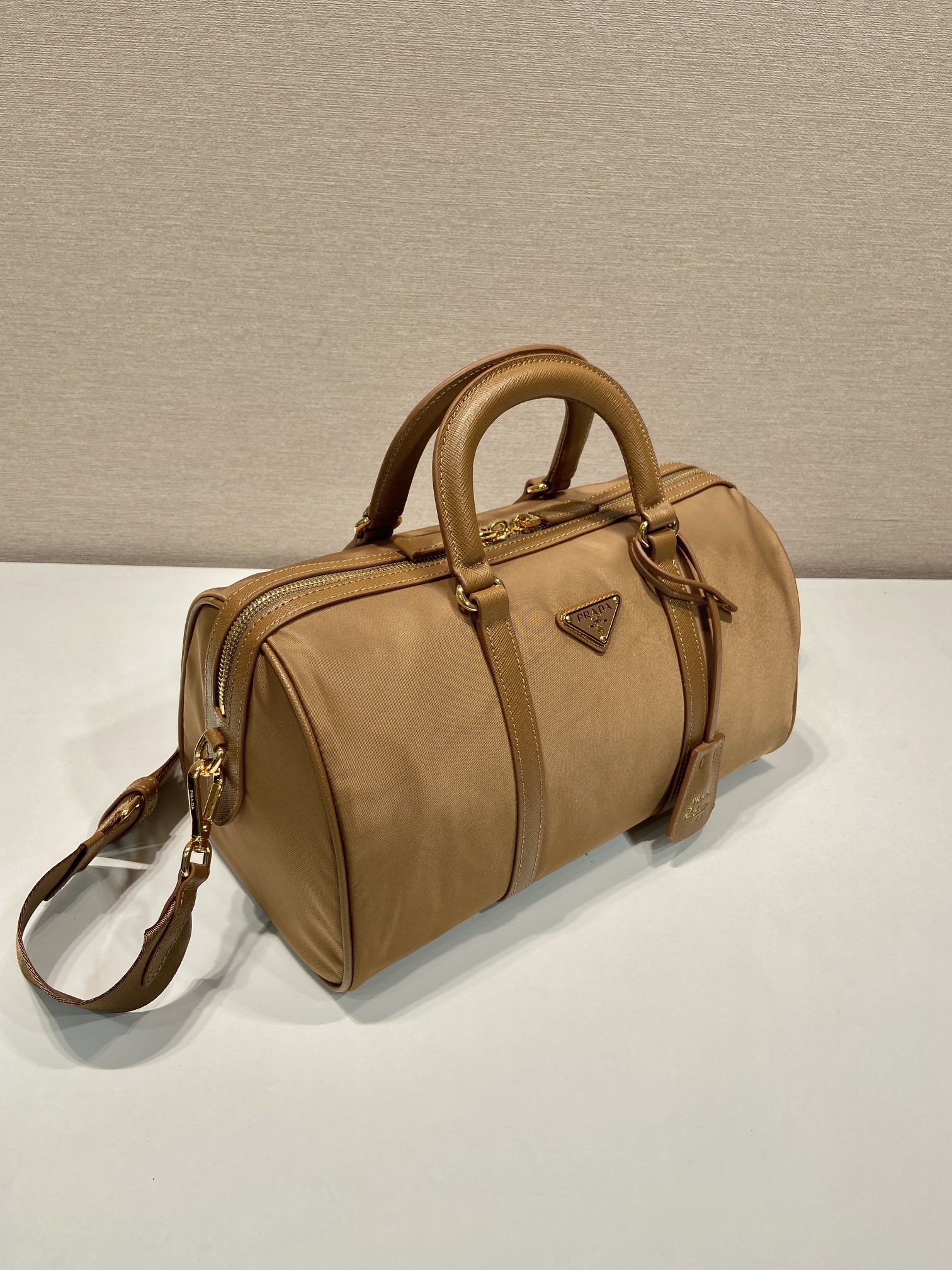 Pra*a re-edition 1978 medium re-nylon and saffiano leather top-handle bag