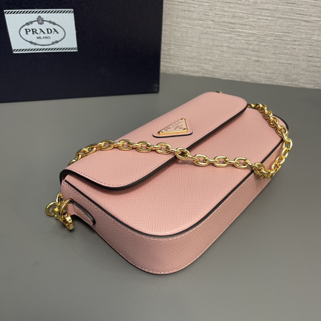 Pra*a saffiano leather mini-bag