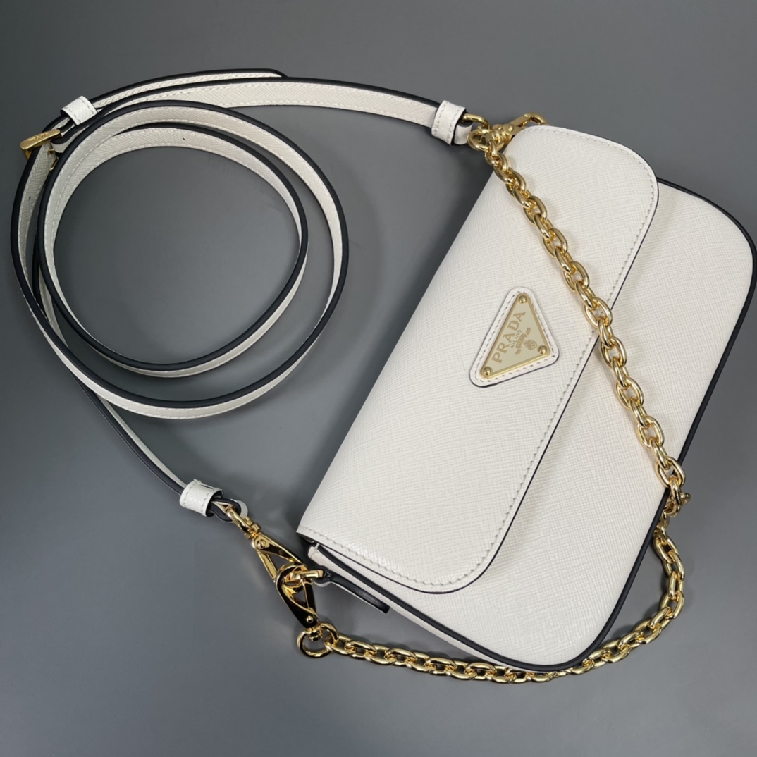 Pra*a saffiano leather mini-bag