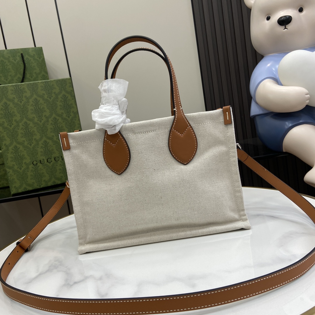 G*u*i mini tote bag with G*u*i print