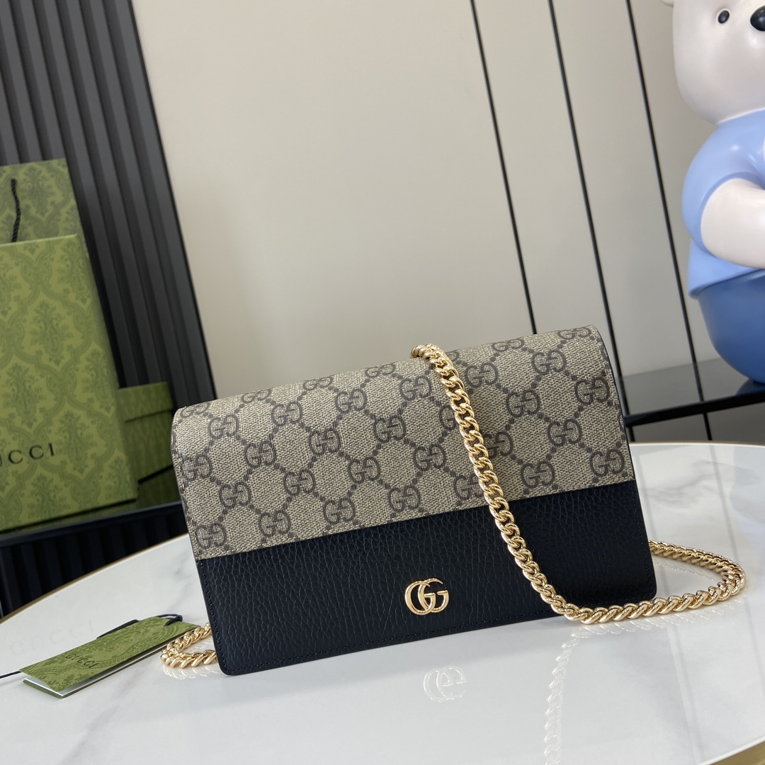 G*u*i gg marmont leather mini chain bag