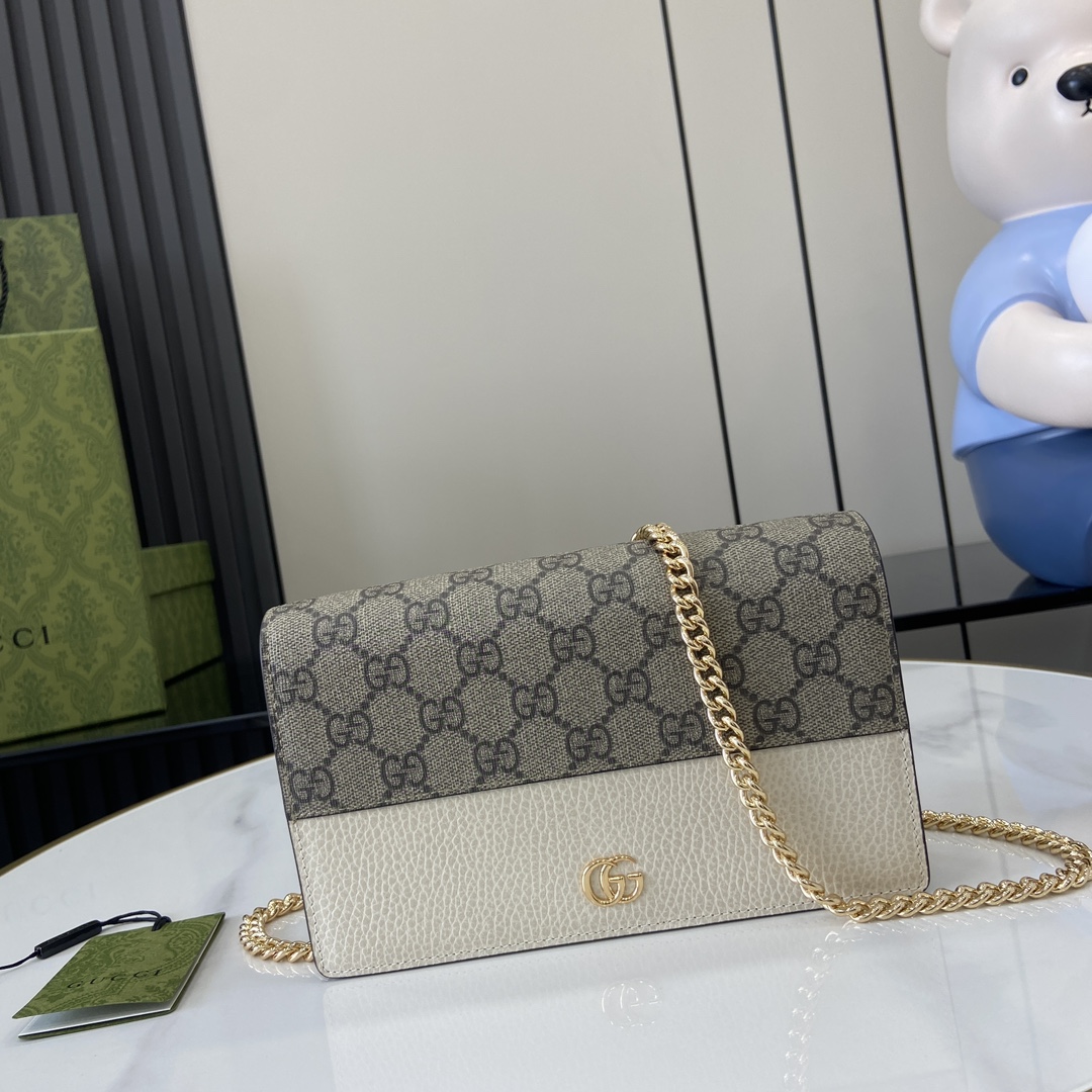 G*u*i gg marmont leather mini chain bag