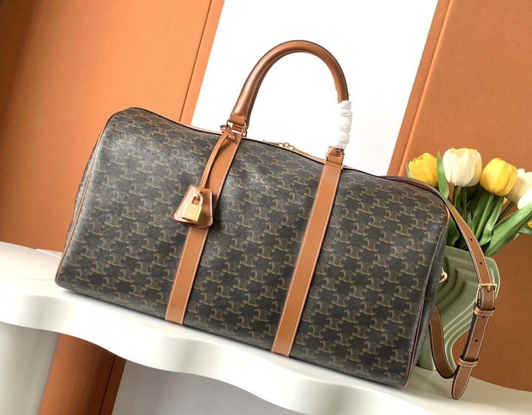 Ce**e large travel bag in triomphe canvas